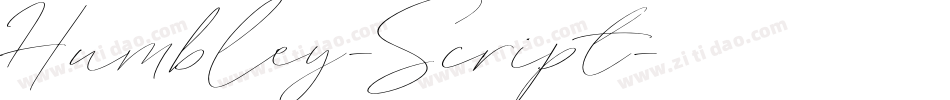Humbley-Script字体转换