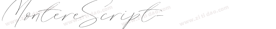 MontereScript字体转换