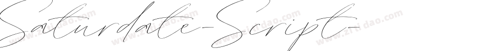 Saturdate-Script字体转换