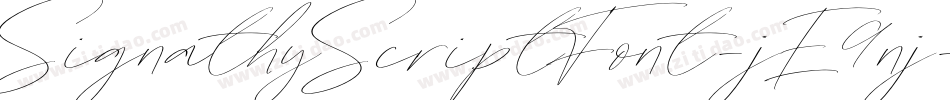 SignathyScriptFont-jE9nj字体转换 SignathyScriptFont-jE9nj字体转换