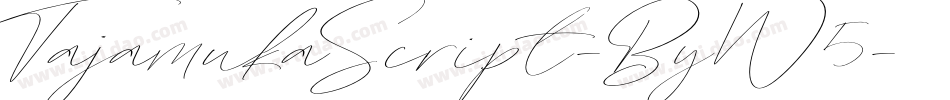 TajamukaScript-ByW5字体转换