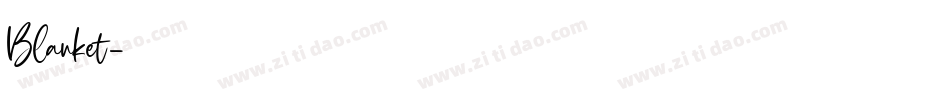 Blanket字体转换
