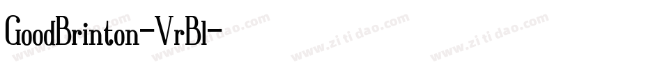 GoodBrinton-VrBl字体转换