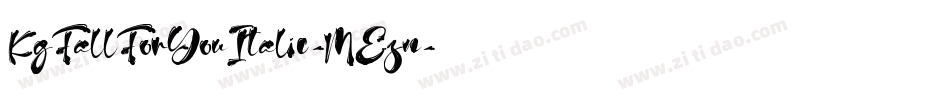 KgFallForYouItalic-MEzn字体转换
