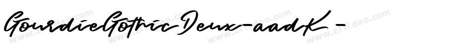 GourdieGothicDeux-aadK字体转换