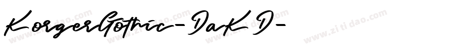 KorgerGothic-DaKD字体转换