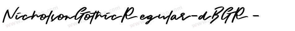 NicholsonGothicRegular-dBGR字体转换