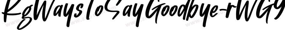 KgWaysToSayGoodbye-rWG9字体转换