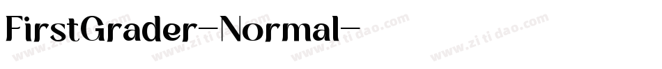 FirstGrader-Normal字体转换