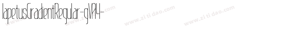 IapetusGradientRegular-gVA4字体转换