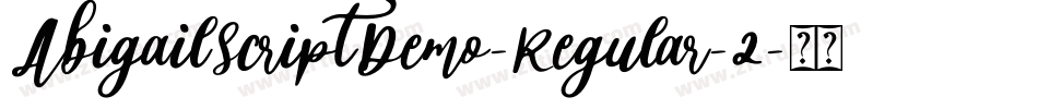 AbigailScriptDemo-Regular-2字体转换