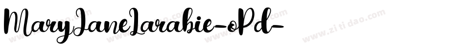 MaryJaneLarabie-oPd字体转换
