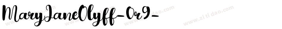 MaryJaneOlyff-0r9字体转换