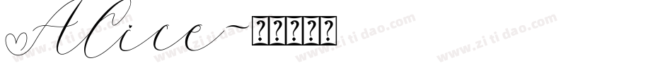 Alice字体转换