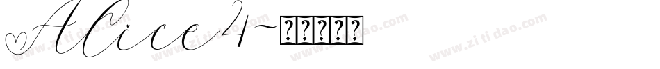 Alice4字体转换