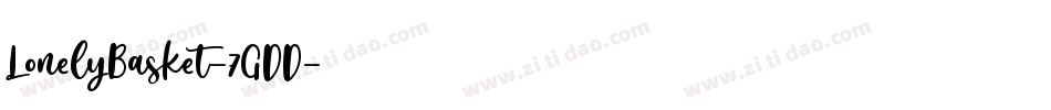 LonelyBasket-7GDD字体转换