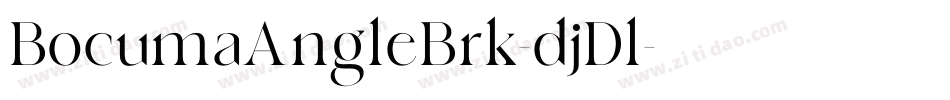 BocumaAngleBrk-djDl字体转换