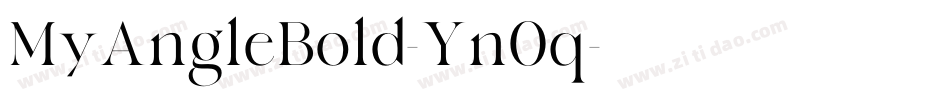 MyAngleBold-Yn0q字体转换
