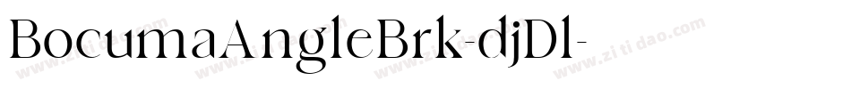 BocumaAngleBrk-djDl字体转换