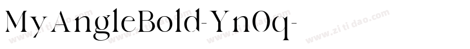 MyAngleBold-Yn0q字体转换
