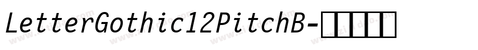 LetterGothic12PitchB字体转换