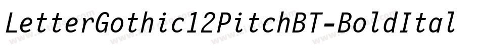 LetterGothic12PitchBT-BoldItal字体转换
