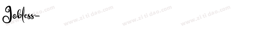 Jobless字体转换