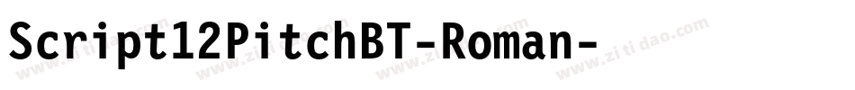 Script12PitchBT-Roman字体转换