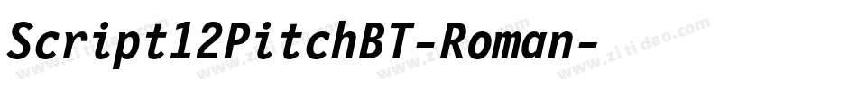 Script12PitchBT-Roman字体转换