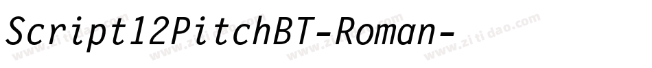 Script12PitchBT-Roman字体转换