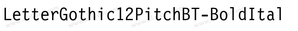 LetterGothic12PitchBT-BoldItal字体转换