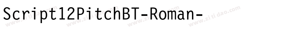 Script12PitchBT-Roman字体转换