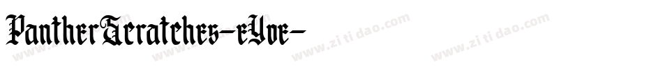 PantherScratches-eYoe字体转换