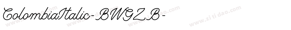 ColombiaItalic-BWGZB字体转换