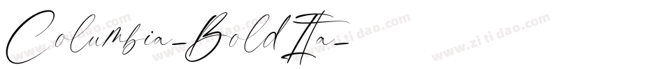 Columbia-BoldIta字体转换