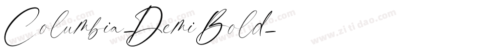 Columbia-DemiBold字体转换