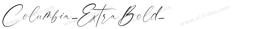 Columbia-ExtraBold字体转换