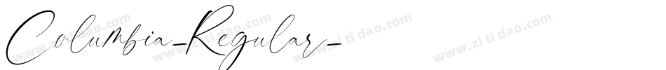Columbia-Regular字体转换