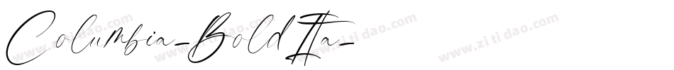Columbia-BoldIta字体转换