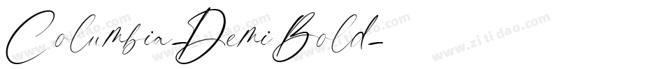 Columbia-DemiBold字体转换