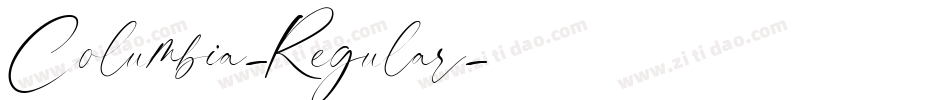 Columbia-Regular字体转换