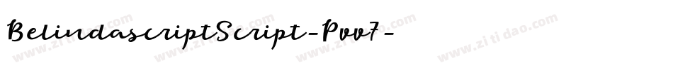 BelindascriptScript-Pvv7字体转换