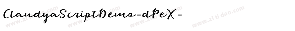 ClaudyaScriptDemo-dPeX字体转换