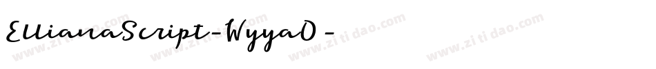 EllianaScript-WyyaO字体转换
