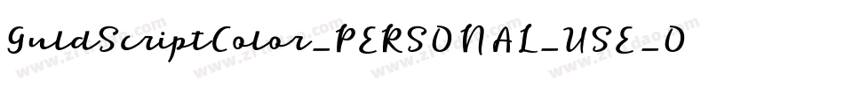 GuldScriptColor_PERSONAL_USE_ONLY字体转换