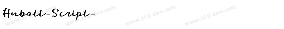 Hubolt-Script字体转换