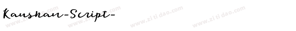 Kaushan-Script字体转换