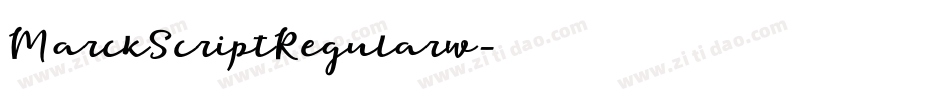 MarckScriptRegularw字体转换