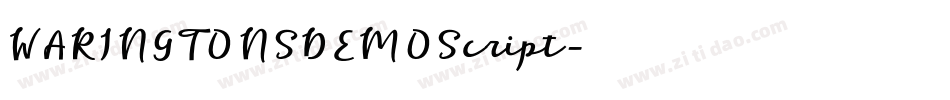 WARINGTONSDEMOScript字体转换
