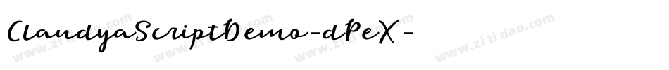 ClaudyaScriptDemo-dPeX字体转换